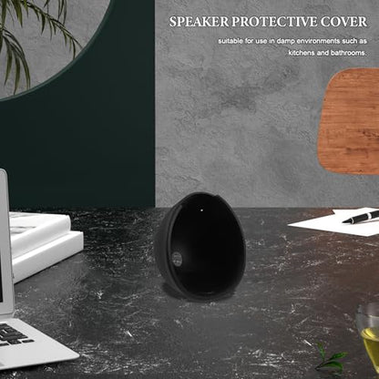 DOITOOL Silicone Echo Speaker Cover: Smart Speaker Protective Case Waterproof & Dustproof - Silicone Protector Portable Compatible for Amazon - color: Black
