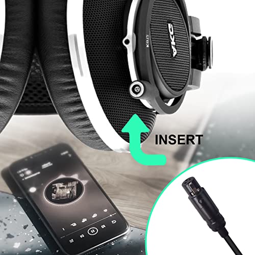 K240 Cable, Coiled AUX Cord Compatible with AKG K240 K240S K240 MKII - Q701 K702 K712 K141 K171 K181 K271 K271S K371 K241 K175 K275 K712 PRO K553 MKII M220 Headphone with 6.35mm Adapter