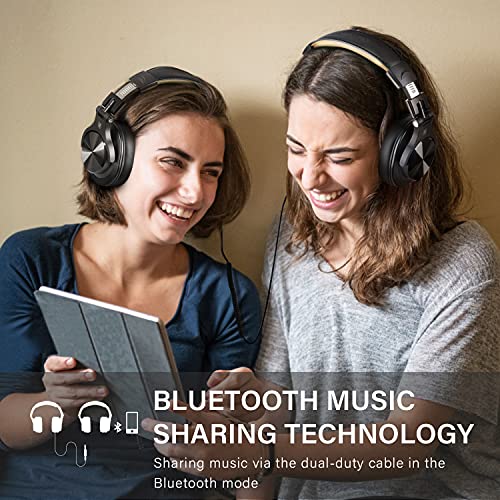 OneOdio Bluetooth Over Ear Headphones, Wireless Headphones w/ 72H Playtime, Hi-Res, for Computer Laptop PC Tablet - Gold