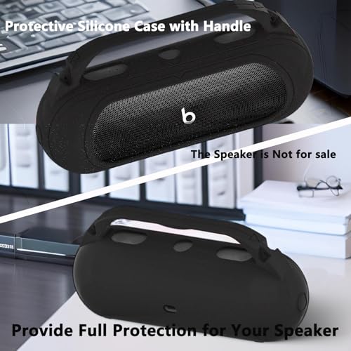 Silicone Cover and Hard Carrying Case for Beats Pill 2024 Bluetooth Speaker | Protective Cover Case for Beats Pill Speaker Accessories, Scratch-Resistant and Drop-Proof Cover (Black Case) - color: Black Case
