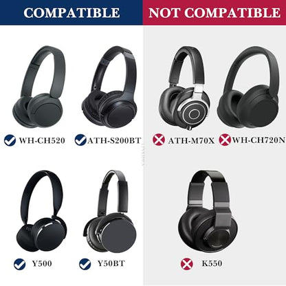 Linkidea Headphones Carrying Case Compatible with AKG Y500, Y50BT, Sony WH-CH520, Philips TAUH202BK Case, Protective Hard Shell Travel Bag with Cable, Charger Storage (Black)