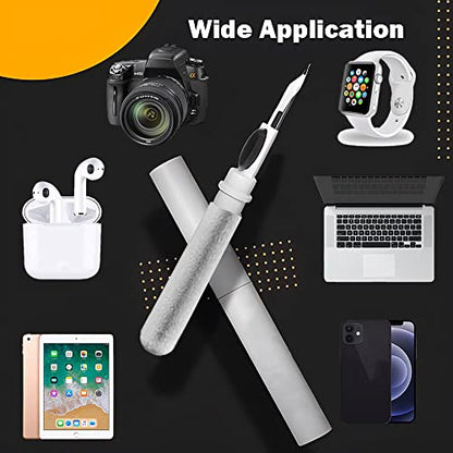 Cleaner Kit for Airpods,Earbuds Cleaning kit for Airpods Pro 1 2 3, Multi-Function Cleaning Tool with Brush for Wireless Earphones Bluetooth Headphones Camera and iPhone(White) - color: White