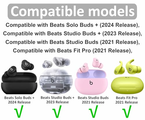 for Beat Solo Buds Ear Tips, 6 Pairs Double Flange Replacement Noise Reduce Silicone Flexible Eartips Gel Earplug Accessories Compatible with Beat Solo Buds/Studio Buds + / Fit Pro - Black