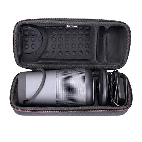 LTGEM Travel Case for Bose SoundLink Revolve+ Series II Speaker, Black | Fits Charging Cradle, Fits AC Adaptor and USB Cable - color: Black