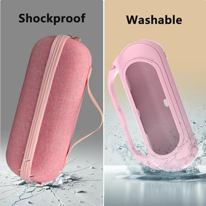 Silicone Cover and Hard Carrying Case for Beats Pill 2024 Bluetooth Speaker | Protective Cover Case for Beats Pill Speaker Accessories, Scratch-Resistant and Drop-Proof Cover (Pink Case) - color: Pink Case