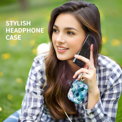 Compatiable for AirPod Pro 2nd/1st Generation Case,Lightweight & Durable Resistant Hard Case with Keychain,Stylish Design AirPod Case Cover for Women(Beautiful Green Mermaid Scales) - color: Beautiful Green Mermaid Scales