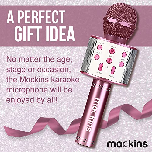 Mockins Purple Bluetooth Karaoke Microphone for Kids with Bluetooth Microphone Wireless Speaker | Wireless Mic Karaoke for iOS & Android | All-in-One Mic - color: Purple