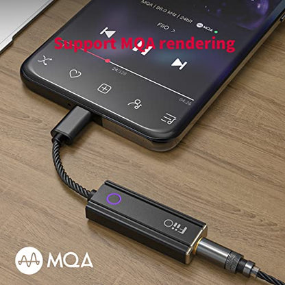 FiiO JadeAudio KA1 Headphone Amps Tiny Amplifier USB DAC High Resolution Lossless for Smartphones/PC/Laptop/Players(Lightning, Black) - size: KA1-B-LC