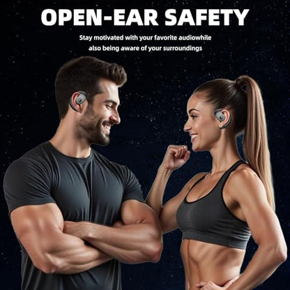 Wireless Earbuds Open Ear Buds OWS Bluetooth Headphones | Outside Ear Wireless Hanging Headset, IPX5 Waterproof, With Mic, Bone Air Conduction, For Sports/Workout/Running