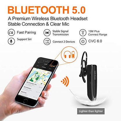 Link Dream Bluetooth Earpiece for Cell Phones Wireless V5.0