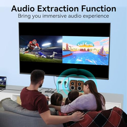 HDMI Multiviewer Switch 4x1 Seamless Switcher Quad Multi Viewer 4 in 1 Out Switcher with IR Remote 3.5mm Audio Output Support 4K@30Hz 1080P@60Hz Upgrade 10 Viewing Modes for Security Camera, Meeting