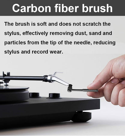 Premium Vinyl Record Cleaner Kit - Vinyl Records Cleaning Kit for Records Albums-Includes Soft Velvet Record Brush, Cleaning, Stylus Brush, Brush for Velvet