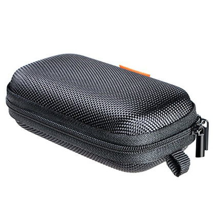 Small Hard EVA Case, Portable Earbud Zipper Pouch with Mesh Pocket,Black | Universal Carrying Bag for Headset, Earphone, Flash Drive, Charging Cable, Key, Durable Exterior - color: Black