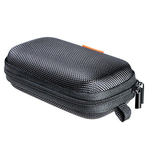 Small Hard EVA Case, Portable Earbud Zipper Pouch with Mesh Pocket,Black - color: Black