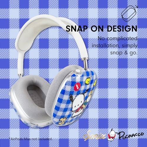 Sonix x Sanrio Protective Case for AirPods Max Headphones - Stylish TPU Hard Shell Ear Cup Covers | Gingham Pochacco - color: Gingham Pochacco
