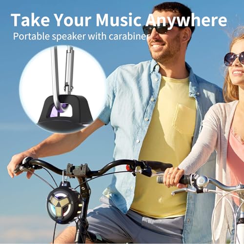 EBODA Waterproof Bluetooth Speaker Shower Portable Gifts for Adults Men | IP67 Wireless Speakers, LED Light, Stuff for Travel, Pool, Beach, River Floating Essentials-Black Golden Special Edition - color: Black & Gold