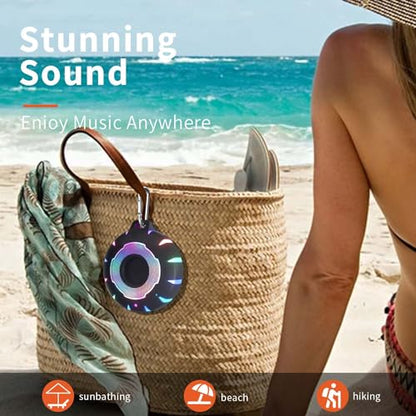 HEYSONG Waterproof Shower Bluetooth Speaker, Durable & Portable with Clear Sound, Ideal for Shower, Pool, Beach & Kayaking – Great Gift for All Ages - color: Black