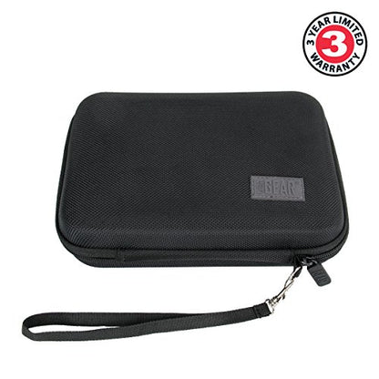 USA Gear Hard Shell Electronics Organizer 7.5 Inch Travel Case - Cable Organizer with Scratch Resistant Interior, Compatible with Garmin GPS, Portable Hard Drive, Phone Charger & More - Black