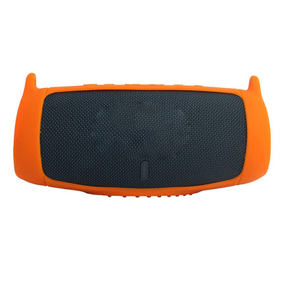 JB charge 5 Bluetooth Speaker Silicone protecitve Case protable, JB charge 5 Travel Carrying Case with Shoulder Strap and Carabiner (Orange) - color: Orange