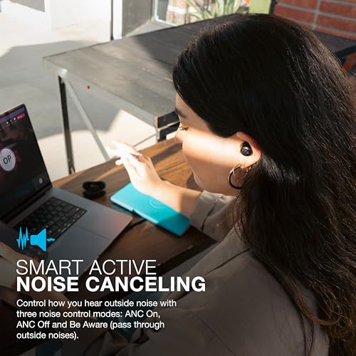 JLab JBuds ANC 3, True Wireless Earbuds, Active Noise Cancelling, Multipoint Connect, Google Fast Pair, Black