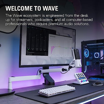 Elgato Wave Mic Arm LP White, Low Profile Boom Arm - style: Low Profile White