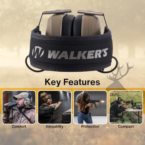 Walker's Razor Slim Electronic Earmuffs | Protective Case - color: Flat Dark Earth