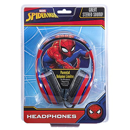Spiderman Headphones for Kids with 3.5mm Jack, Wired Headphones for School | Adjustable Headband - color: Spiderman