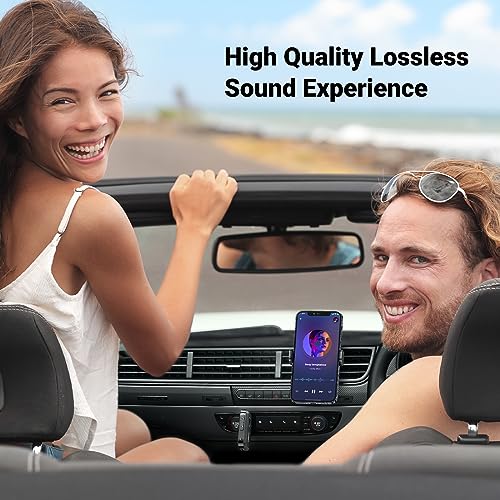 UGREEN 5.4 Aux Bluetooth Adapter, Noise Cancelling 3.5mm AUX Bluetooth Car Adapter, Wireless Audio Receiver for Home Stereo/Wired Speaker, 15H Battery Life - color: Grey