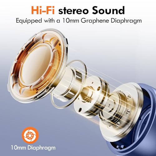 Lanteso True Wireless Earbuds Bluetooth 5.4, in Ear Headphones | 48H Playtime,Light Weight, Built in Mic, Premium Sound with Deep Bass, Clear Calls for Sports Workout Blue - color: Blue