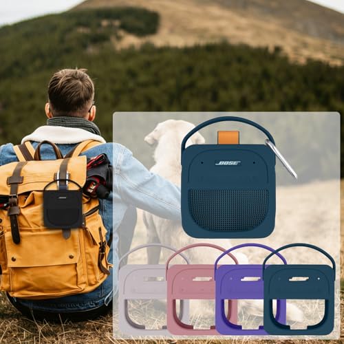 Silicone Cover for Bose SoundLink Micro 2nd Bluetooth Speaker | Scratch-resistant, Unhindered Sound, Silicone Construction, Portable Carrying Silicone Cover, Twilight Blue Silicone Cover - color: Twilight Blue Cover