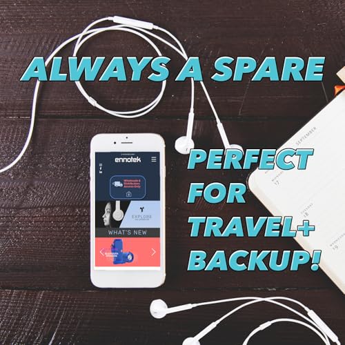 White Wired Earbuds 3.5mm Jack, Ear Buds with Microphone Wired, Earbuds with Mic Inline & Volume Control, Ear Buds with Wire, Plug In Earphones with Inline Microphone & Volume Control - 2 Pack - size: Pack of 2