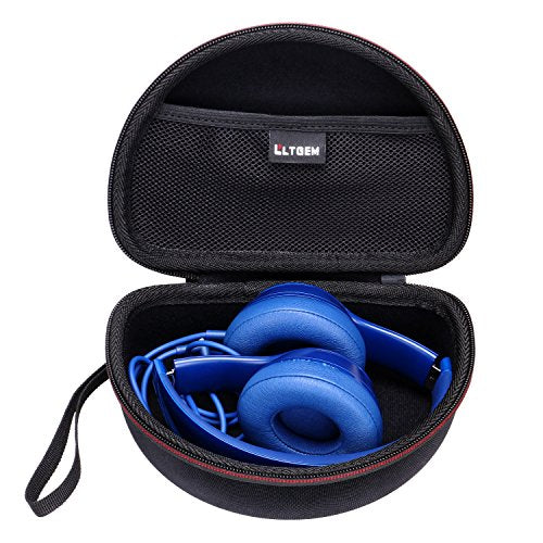 LTGEM Case Compatible with Beats Solo 4 / Studio Pro Headphone, Hard Travel Carrying Case for Beats Solo 4 / Studio Pro Headphone, Black+Black - color: Black+Gray1