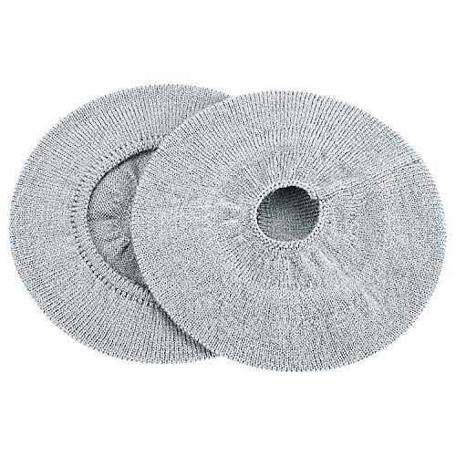 Earpads Sweater Cover Protectors with Stretchable Knit Fabric for Beats Studio 3/2 Bose QC35 25 15 Headphones and Other Headsets with 3-4 Inch Ear Cushions [ 2 Pairs ] (Grey) - color: Grey