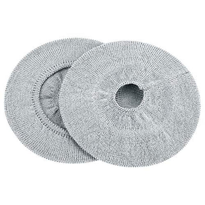 Earpads Sweater Cover Protectors with Stretchable Knit Fabric for Beats Studio 3/2 Bose QC35 25 15 Headphones and Other Headsets with 3-4 Inch Ear Cushions [ 2 Pairs ] (Grey) - color: Grey