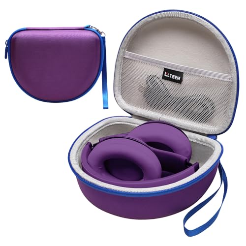 Case for Beats Studio Pro/Solo 4/Studio3/Solo3 Wireless Headphone Purple | Hard Carrying Travel Case for Beats Studio Pro/Solo 4/Studio3/Solo3 Wireless Headphone - color: Purple+Gray