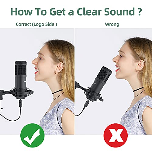 ST-800 Podcast Microphone Kit, 192kHz/24bit USB Condenser PC Mic | 192kHz/24bit chipset, cardioid pickup, studio recording, streaming gaming, voice-over YouTube Twitch, desktop creators