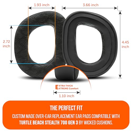 WC Freeze V2 Stealth 700 Gen 3 - Earpads for Turtle Beach Stealth 700 Gen 3 - color: Black