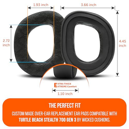WC Freeze V2 Stealth 700 Gen 3 - Earpads for Turtle Beach Stealth 700 Gen 3 - color: Black