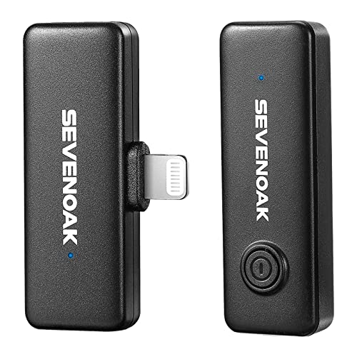 2.4GHz Wireless Lavalier Lpael Microphone for iPhone iPad Compact Tiny Clip On Mic for Vlog Live Streaming Video Recording Interview YouTube with Lightning Sevenoak SK-W10-D1 1 Transmitter 1 Receiver - size: SK-W10-D1