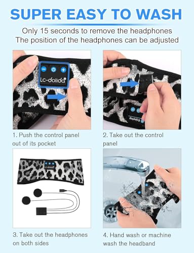 LC-dolida Sleep Headphones Bluetooth, Headband Headphones Earphones Wireless, Sleep Mask for Sleeping, Sports, Gifts, Workout, Jogging, Yoga,Insomnia, Air Travel, Meditation - color: Classic