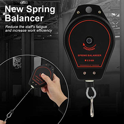 Spring Balancer Retractable Tool Hanger, Heavy Duty Tool Hanging Holder with Positioner, Adjustable Retractable Tool Balancer 0.6-2kg, Multifunctional Load Balancer Spring Balancer Retractable Tool