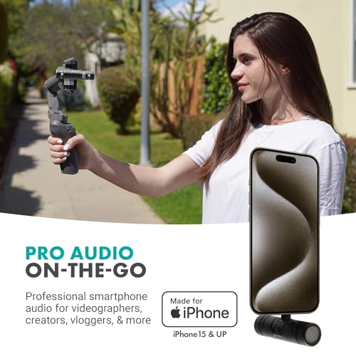 Movo DoubleMic-UC Dual Capsule USB C Microphone for iPhone 15/16/17 - Two-Sided Cardioid Condenser Microphone for Video Recording- Mic for iPhone 15/16/17