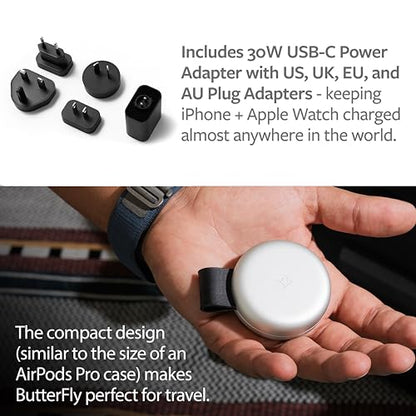 Twelve South AirFly SE Bluetooth Wireless Audio Transmitter Receiver & Twelve South Butterfly 2-in-1 USB-C MagSafe Charger - style: Bundle AirFly SE + ButterFly