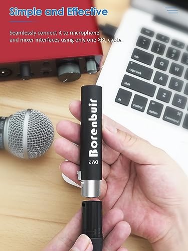 In-Line Mic Preamp/Booster for Dynamic Mic, Brass Shield, Ultra-Clean Gain | Ultra-Clean Gain Mic Activator & Booster, Brass Metal Design for Better Shielding, for Podcast, Broadcast, Studio Singing
