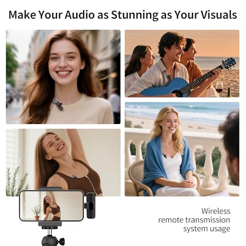 Wireless Microphone for iPhone iPad and Android Phone, 2 Pack Wireless Lavalier Lapel Mic with Noise Reduction, Plug and Play Mini Microphone for Video Recording Interview Podcast YouTube TikTok Vlog - size: All iPhones & Androids (USB-C + Lightning)