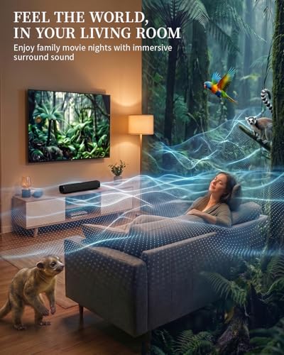 Sound Bar for Smart TV, Sound Bar, Bluetooth Sound bar, with Optical/AUX/HD ARC, Surround Sound Speakers, Surround Sound System for TV/PC/Gaming/Projectors, Wall Mountable PC Soundbar - color: Black