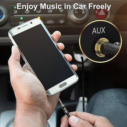 Kxable 3.5mm Audio Cable, 4-Pole Hi-Fi Stereo TRRS Aux Jack 20FT, Nylon Braided, Microphone Compatible, 1/8 inch Male to Male Auxiliary Cord Extension for Headphones, Car, iPad, Phone, Tablet- Slim - size: 20FT