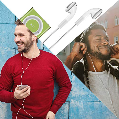 Jelanry 3.5mm Earphone Earbuds Headphones with Remote - White | 3.5mm Wired Headphones for Shuffle 2 3 4 5 6, Touch 2G 3G 4G 5G Classic nano6