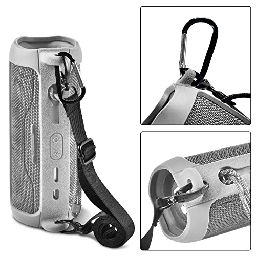 Comecase Silicone Case for JBL FLIP 6 Waterproof Portable Bluetooth Speaker - color: Grey