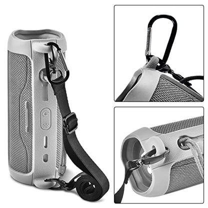 Comecase Silicone Case for JBL FLIP 6 Waterproof Portable Bluetooth Speaker - color: Grey